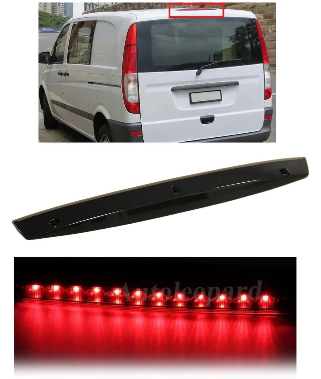 LED Трети стоп, задна светлина за MERCEDES Vito Viano W639 2003+ A6398200056