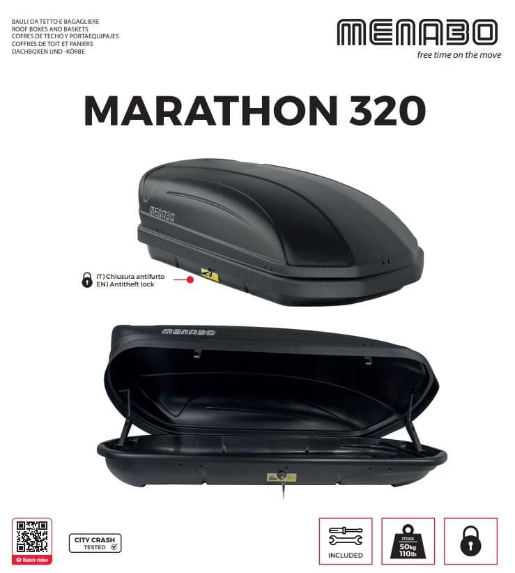 Автобокс багажник MENABO Marathon 320л кутия за автомобил