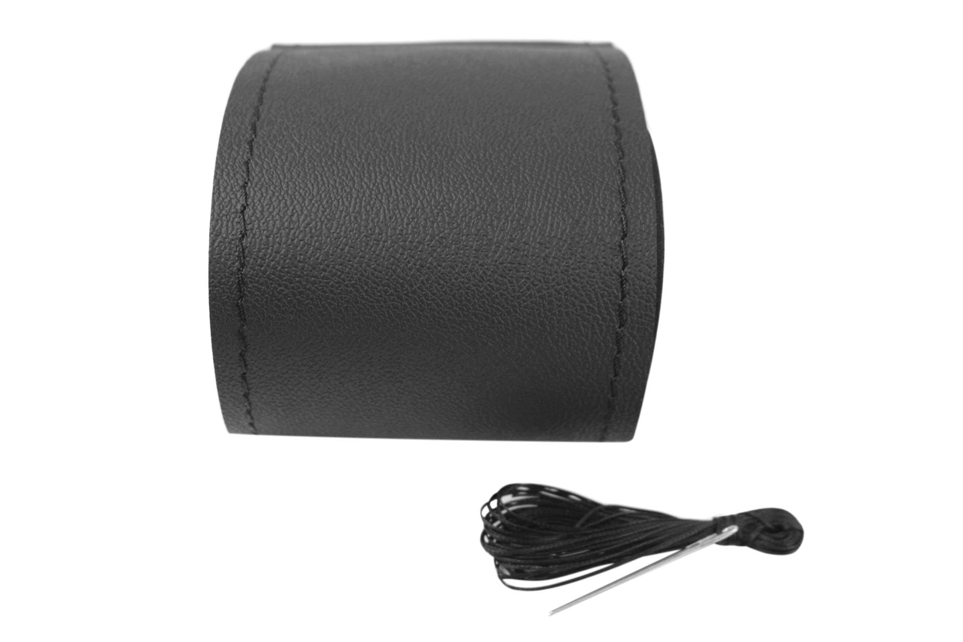 Калъф за волан шиещ, черна еко кожа