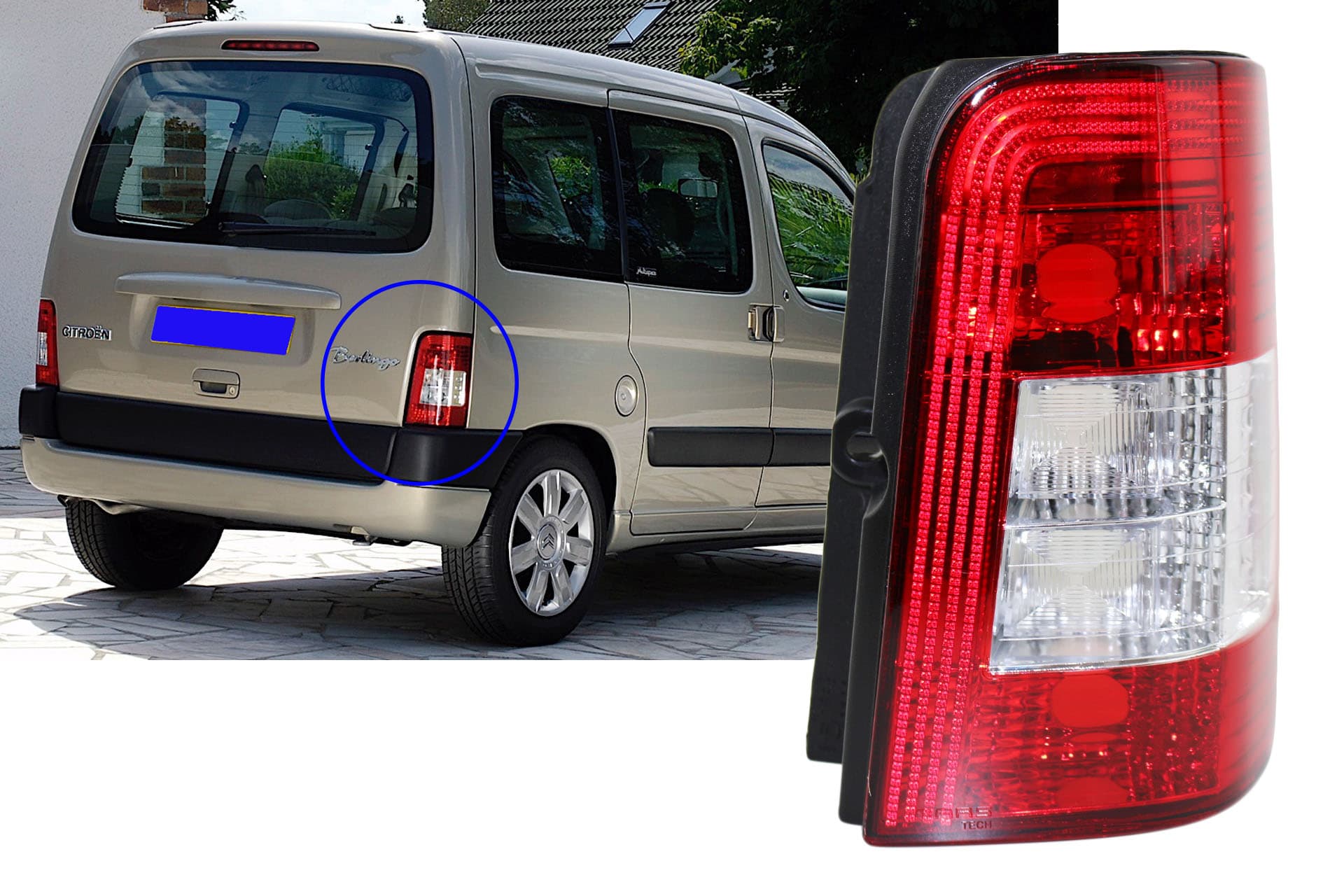 Стоп десен V за PEUGEOT Partner / CITROEN Berlingo 2005-2008 Е4-марк