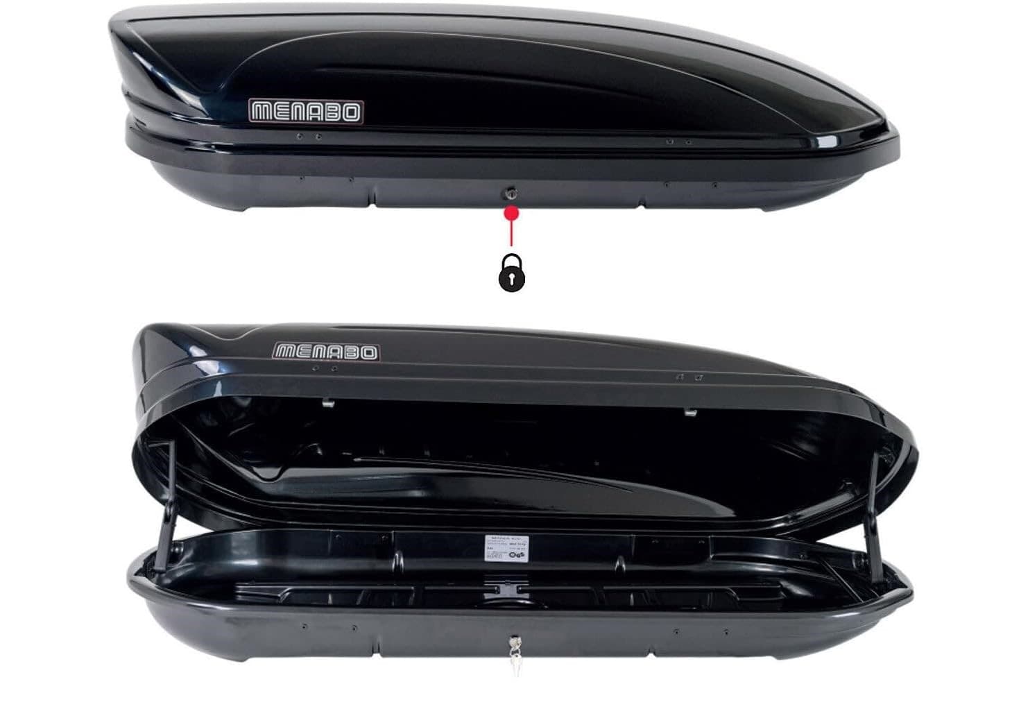 Автобокс багажник MENABO Mania 320л черен кутия за автомобил