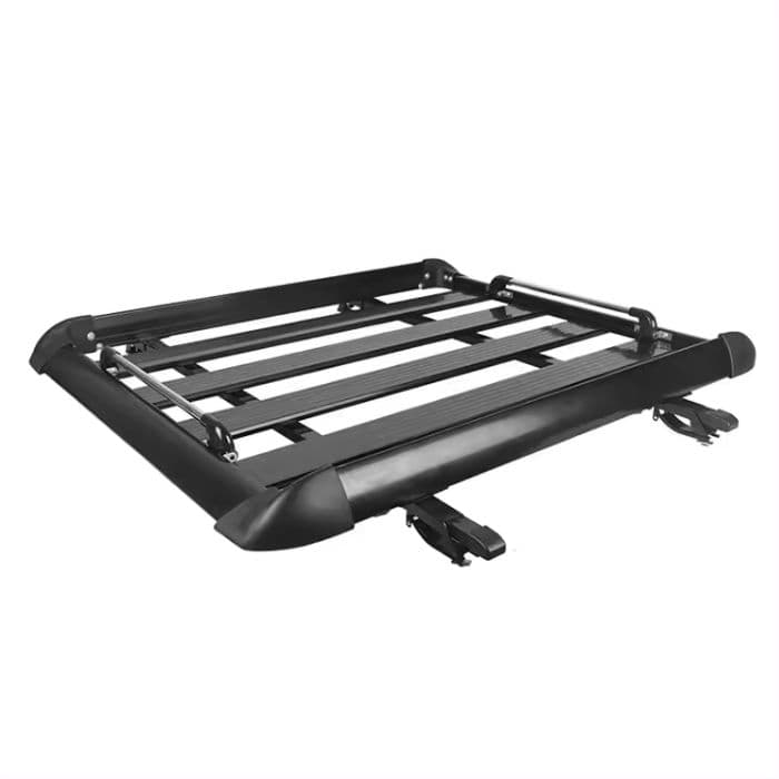 Багажник алуминиев за покрив на автомобил тип кош 127 х 96 см черен
