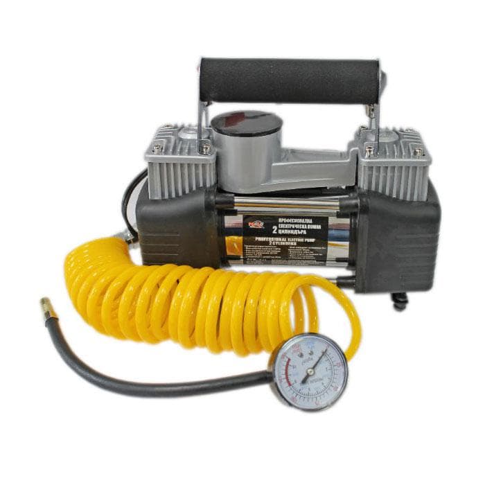 Двуцилиндров въздушен компресор за гуми 12V 150Psi с 3 накрайника