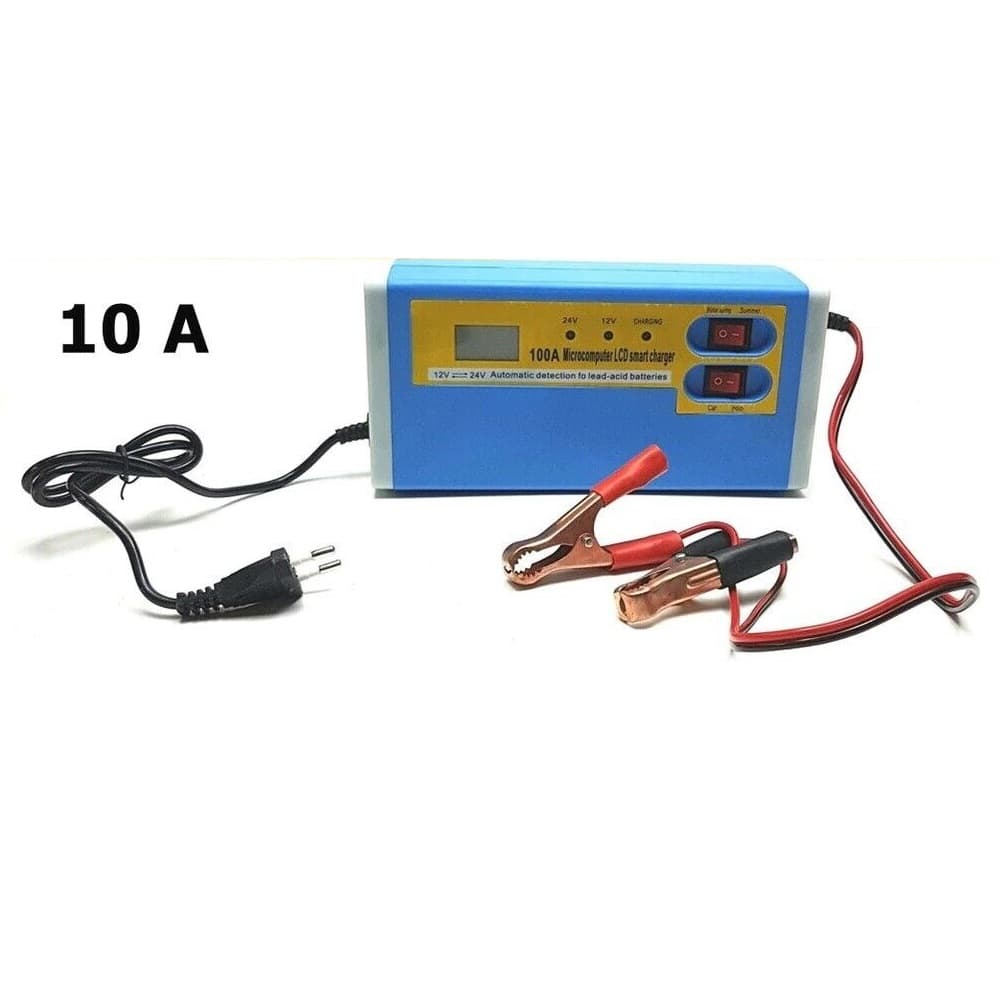 Автоматично електронно зарядно устройство за акумулатор 10A 12V-24V