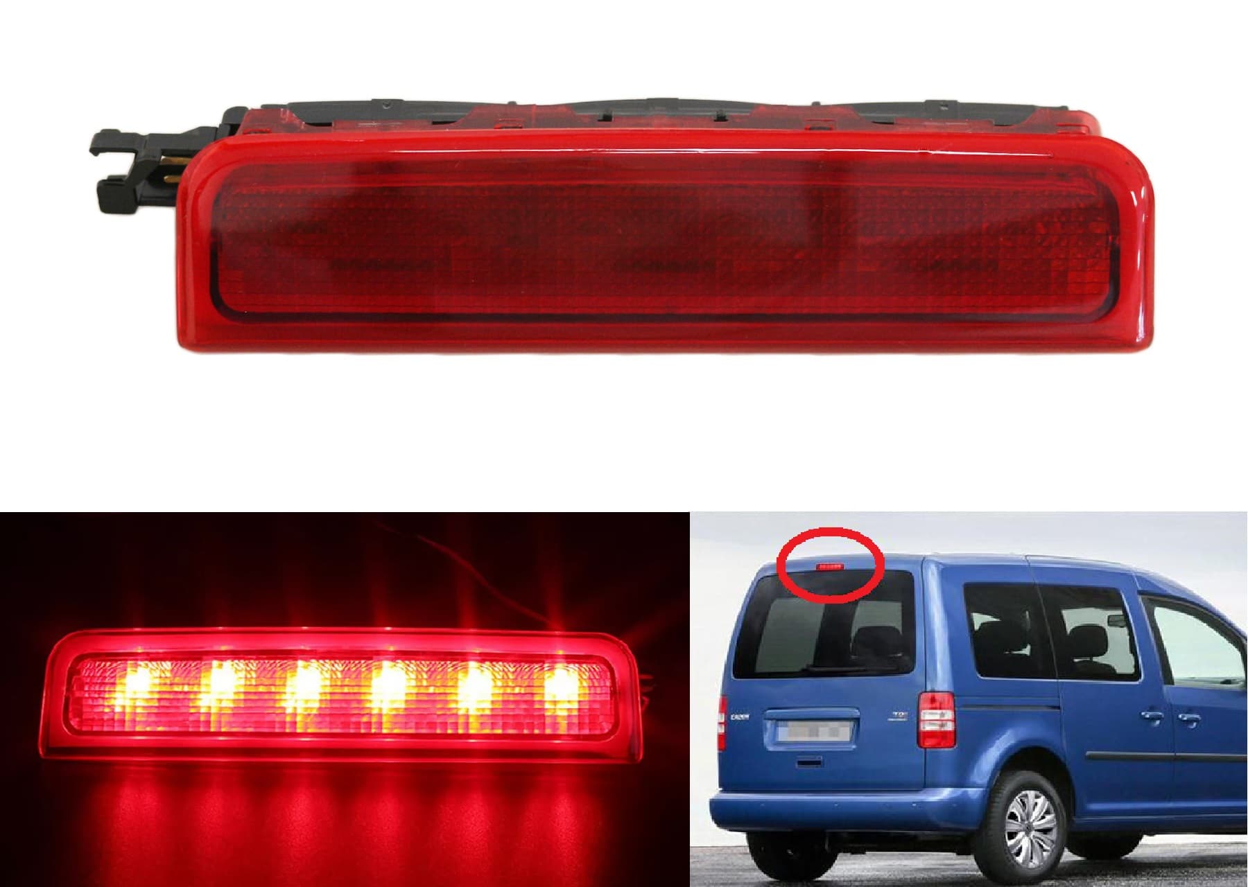 Трети стоп, задна светлина за VW VOLKSWAGEN Caddy 2003-2021