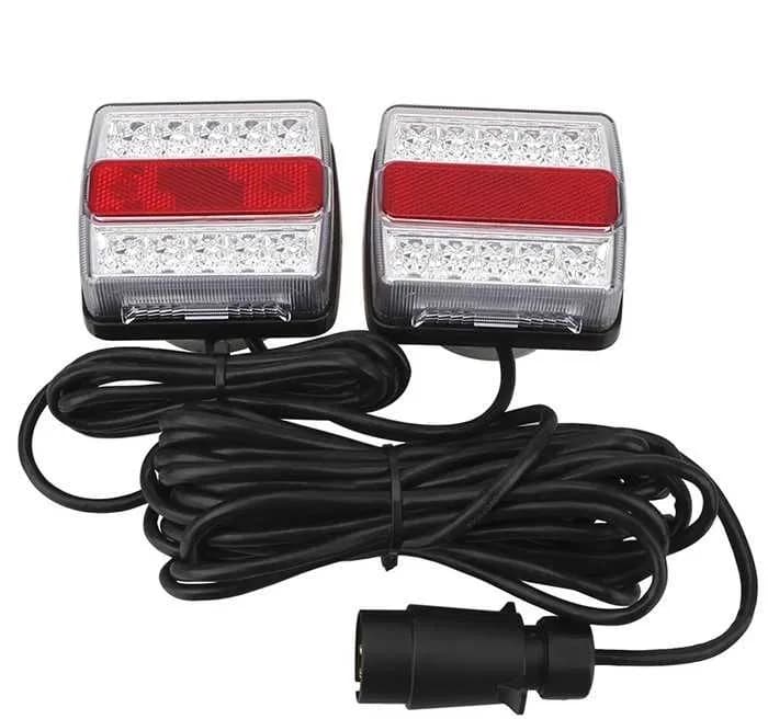 LED Диодни стопове с магнит и кабели за ремарке E4 12V комплект 2бр.