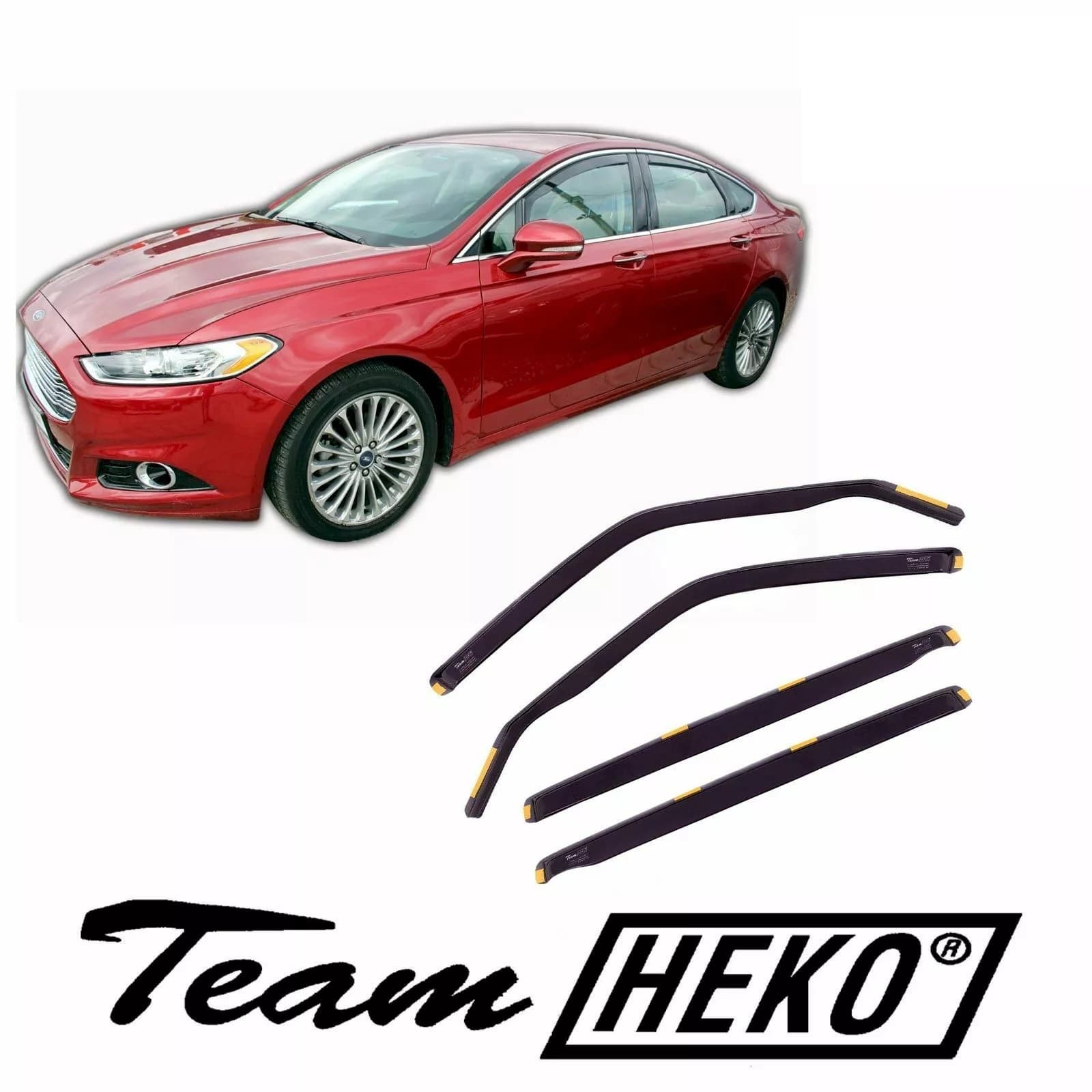 Ветробрани HEKO 4 броя предни и задни за FORD Mondeo MK5 Седан 2014-2022 / FORD Fusion II Седан 2012-2020 г.