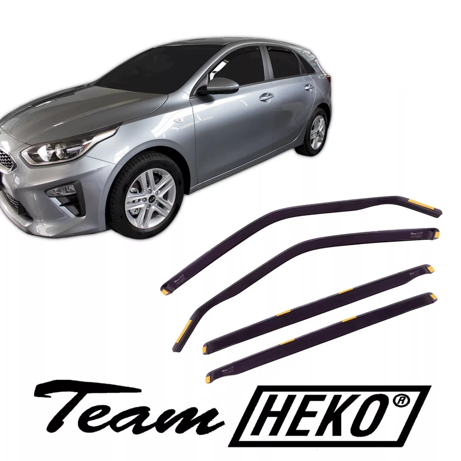 Ветробрани HEKO 4 броя предни и задни за KIA CEED III хечбек 5 врати 2018+